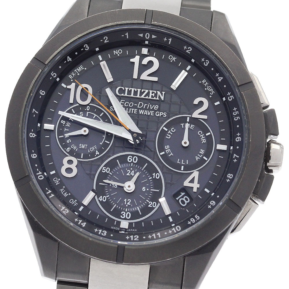 シチズン CITIZEN F900-T023525/CC9075-52E アテッサ エコドライブ サテライトウェーブ GPS ソーラー電波 メンズ _960334【中古】