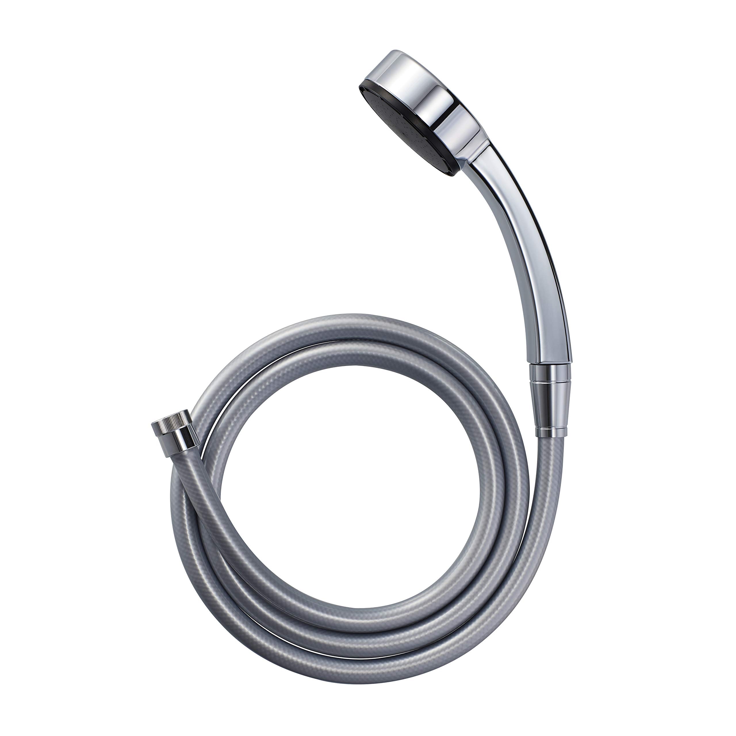 SANEI シャワーセット 節水25% メッキシャワヘッド メタリック調ホース1.6 アダプター付 PS3950-CTA-CC シルバー