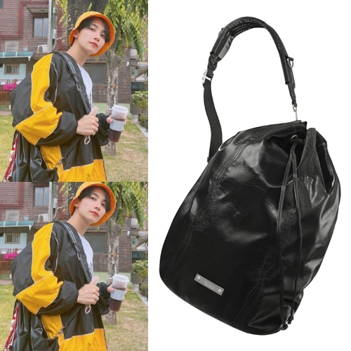 [SEVENTEENジョンハン着用] 2wayスリングバッグブラック