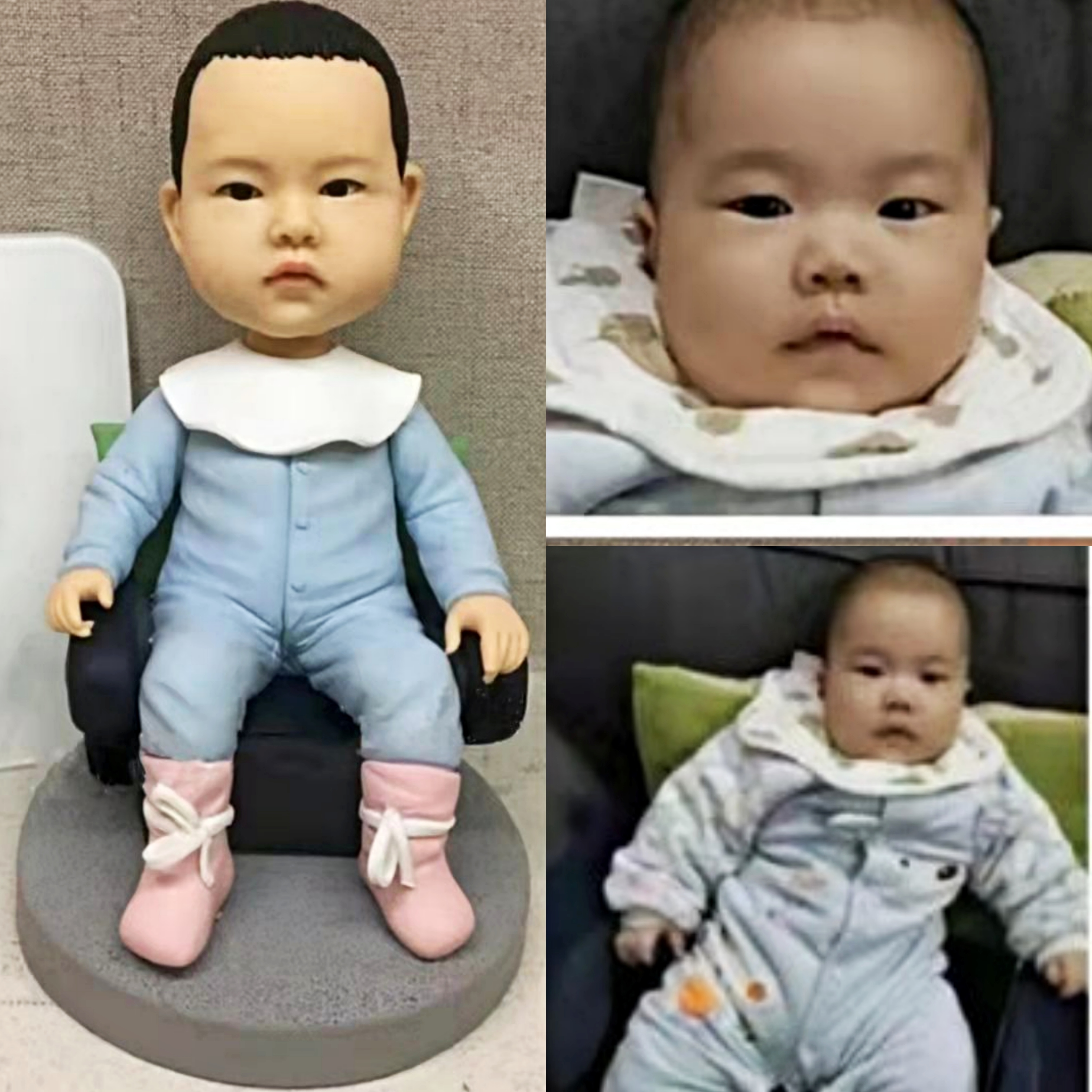 【オーダーメイド】3D肖像画 似顔絵 写真 人形 フィギュア 誕生日 ベビー 赤ちゃん キッズ 子供 幼児 出産祝い