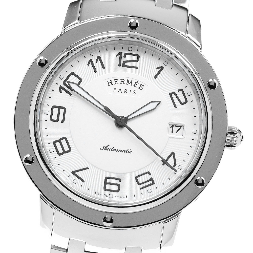 エルメス HERMES CP2.810 クリッパー クラシック デイト 自動巻き メンズ _831655【中古】