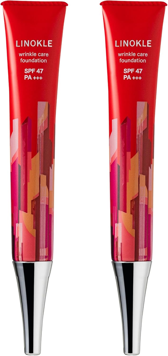 シミ改善×シワカバー リノクル ナイアシンアミド リンクルカバーファンデーション リキッドファンデーション下地 UV 保湿 紫外線対策 SPF47 PA+++ 合うナチュラルカラー リノクル 2本入り