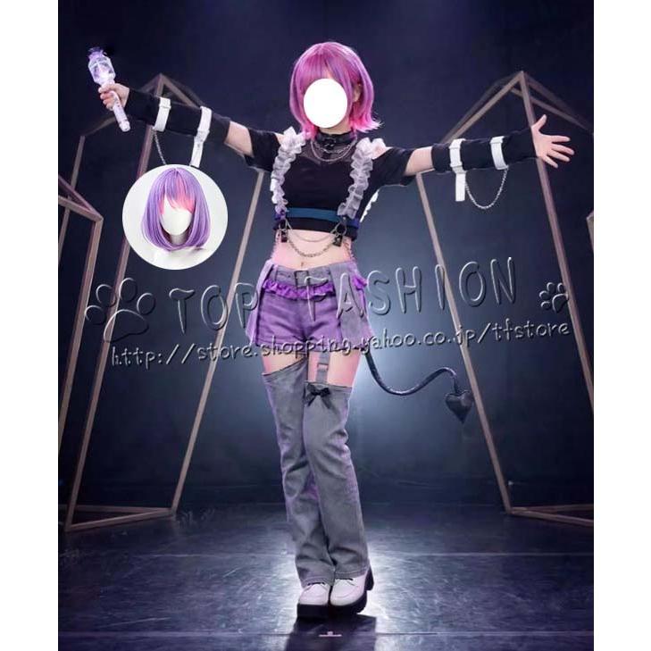 VTuber ホロライブ hololive 常闇トワ towa 2nd Live 6周 打歌服 コスプレ衣装 ウィッグ cosplay コスチューム ハロウィン クリスマス498