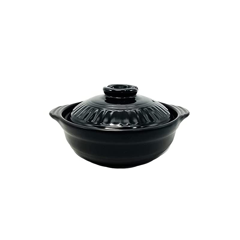 リビング 土鍋 ブラック 7号 25cm 2-3人用 IH対応 NEO 110356