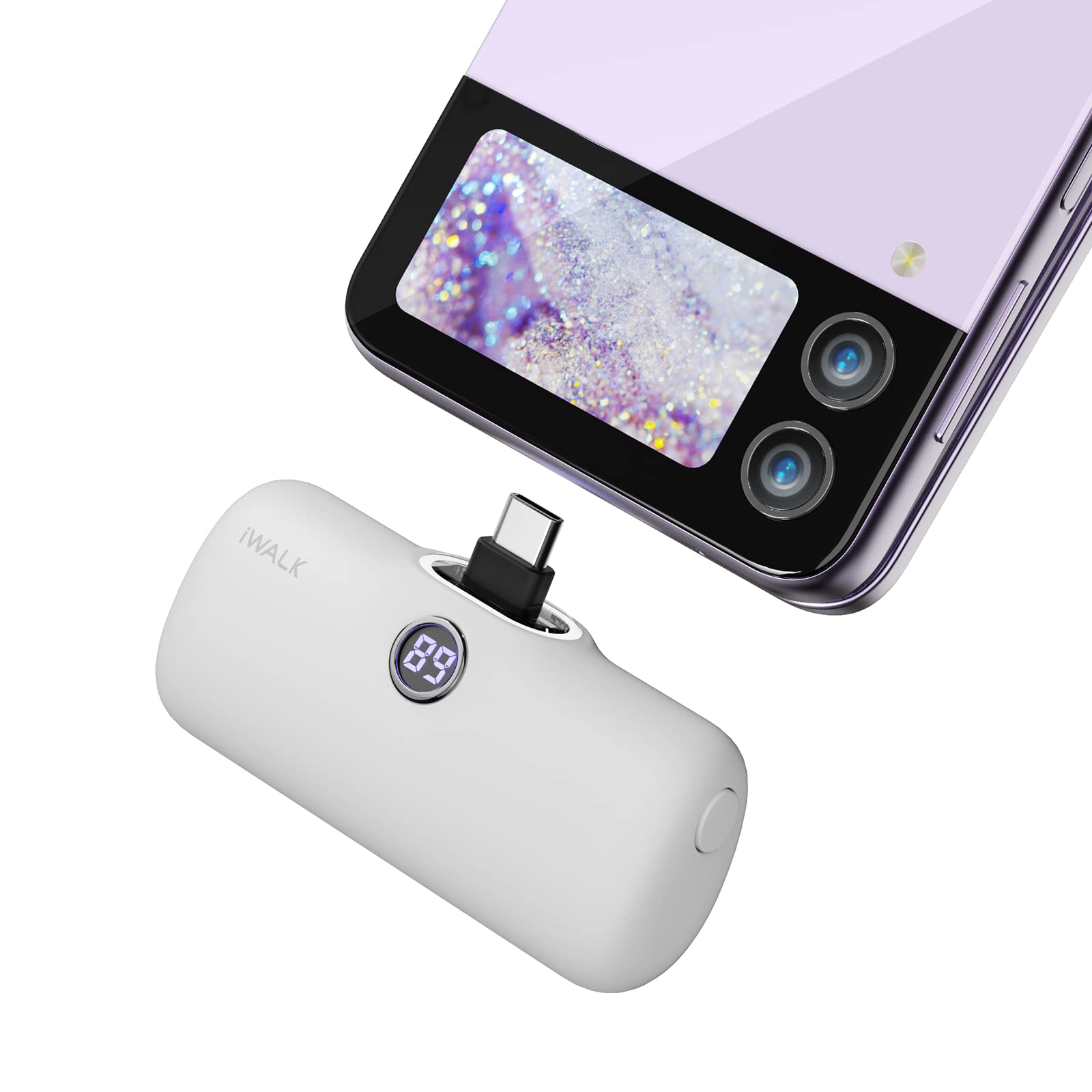 iWALK モバイルバッテリー 4800mAh 軽量 小型 typec コンパクト 急速充電 コネクター内蔵コードレスAndroid Samsung Galaxy/Nintendo Switch/Xp