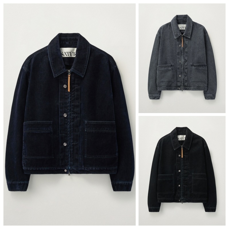 【SATUR】 CAMARO DENIM JACKET : 3COLORS