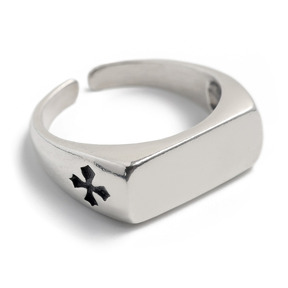 925 印台リング クロス シンプル [cr116]