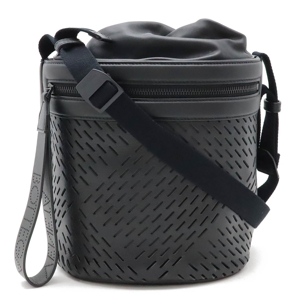 ボッテガヴェネタ バケット バケツ型 ショルダーバッグ 斜め掛け レザー ブラック