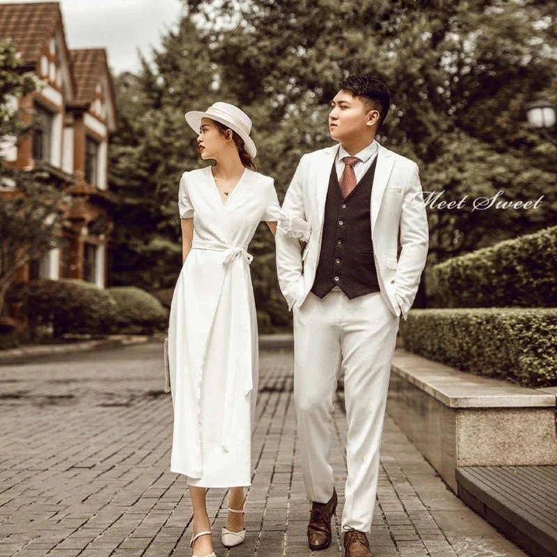 ウェディングドレス ウエディングドレス フォーマルドレス 半袖 マキシ丈 ブライダル 結婚式 二次会ドレス 披露宴 ワンピース 白ドレス オフホワイトドレス 前撮り 20代 30代 40代 50代 お