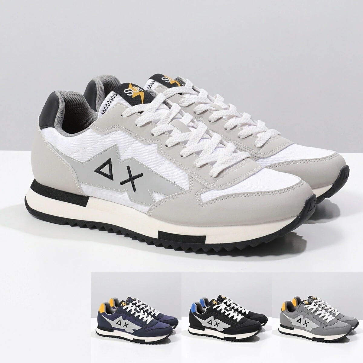 SUN68 サンシックスティーエイト スニーカー NIKI SOLID ニキ ソリッド Z44121 メンズ ローカット ロゴ ナイロン 軽量 シューズ 靴 カラー4色