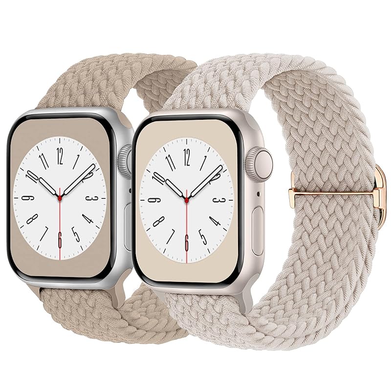 【2枚入り】Butifacion コンパチブル Apple Watch バンド 41mm 40mm 38mm ナイロン製 アップルウォッチ バンド 伸縮性 iwatch ベルト Series 9/8/