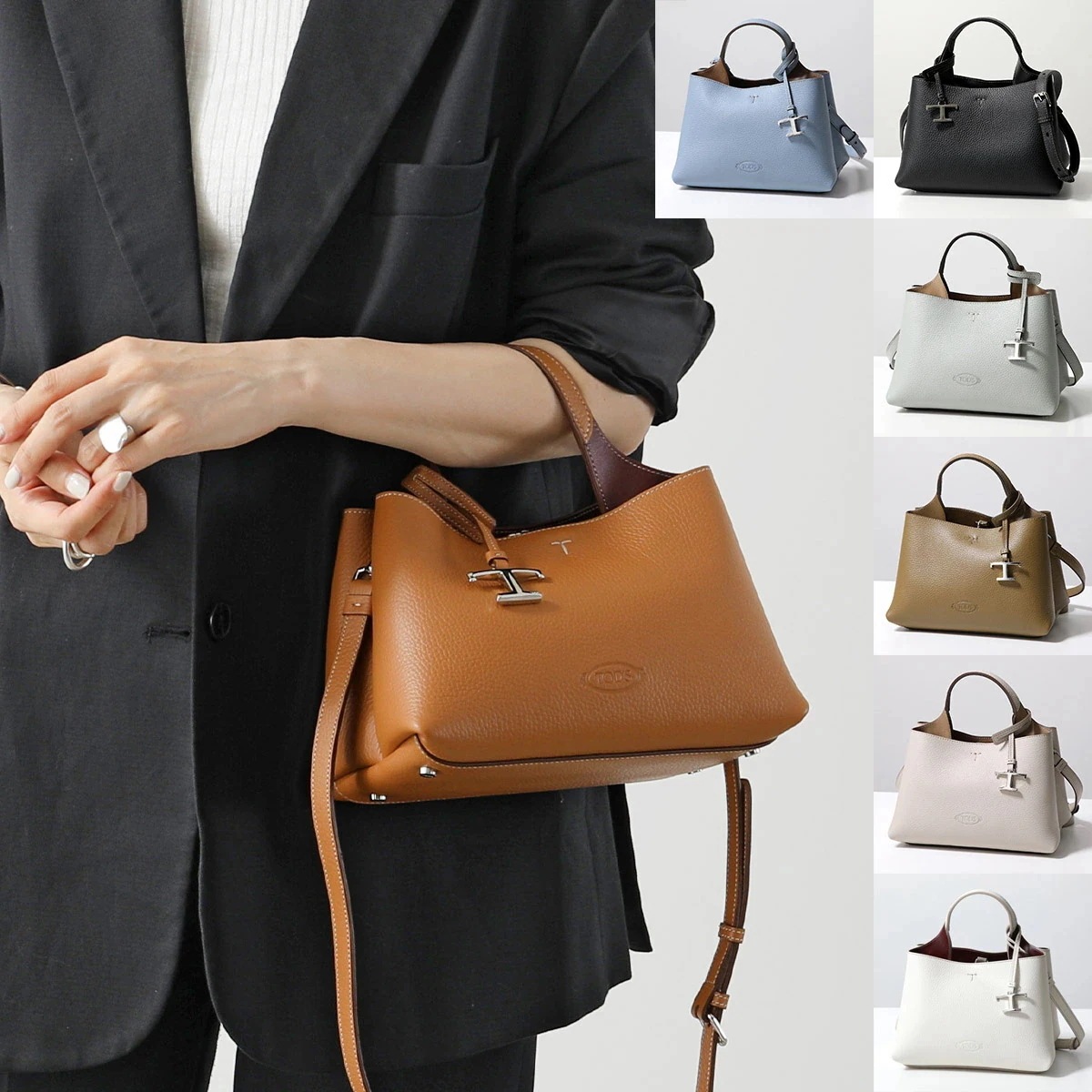 TODS トッズ ショルダーバッグ T TIMELESS Tタイムレス XBWAPAEL000QRI レディース レザー チャーム付き ハンドバッグ 鞄 XBWAPAEL000QRIB999