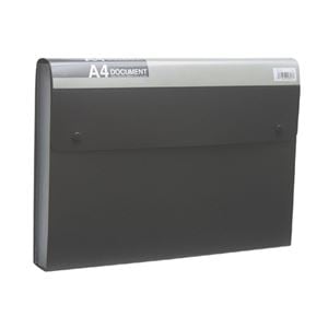 (まとめ) キングジム ドキュメントファイル(エコノミータイプ) PP表紙 A4 13ポケット 黒 2274 1冊 (×10セット)