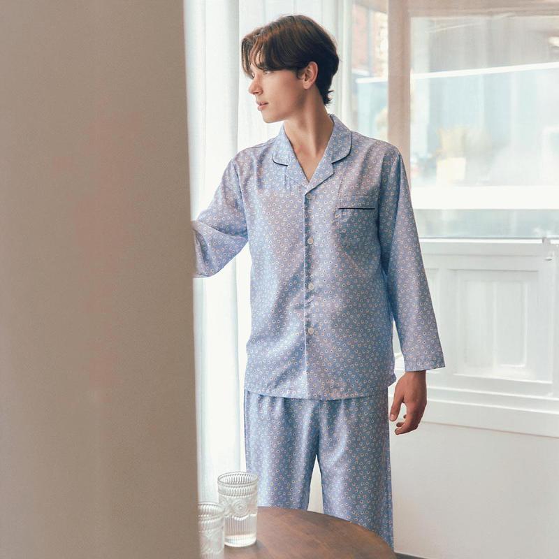プラス カップルパジャマ 綿 80番手 男性パジャマ VPA4553MASG