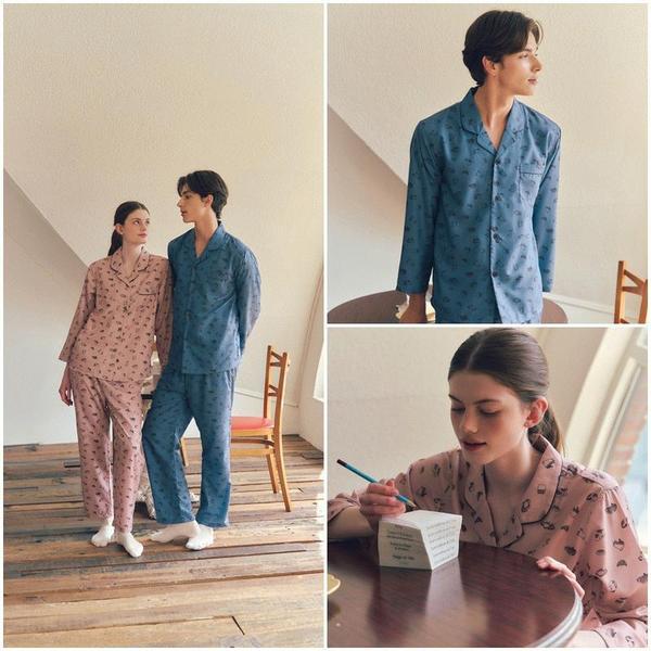 プラス裏起毛カップルパジャマセットVPA4552MVPA4552WSSG