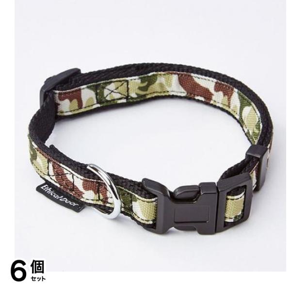 ペティオ エシカルドア 迷彩カラー M 中型犬用首輪 ブラック 1本入 (W57782) 6個セット