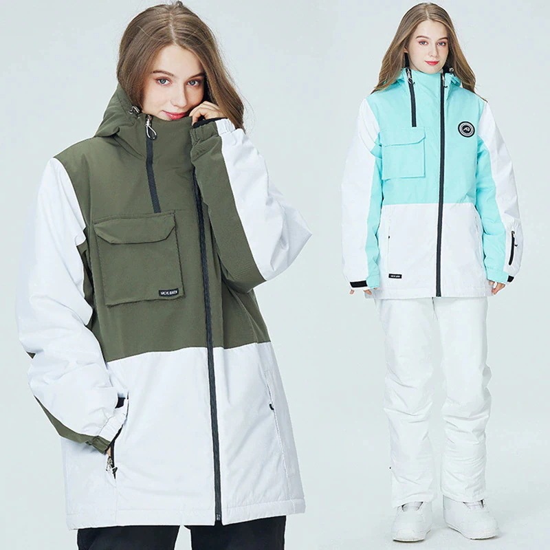 【急速出荷!】スノーボードウェア ジャケット メンズ レディース スノボウェア スキーウェア 2024 2023 韓国風 カップル 単品 新作 防寒 防水 保温 通気 切り替え フード付き 胸ポケット