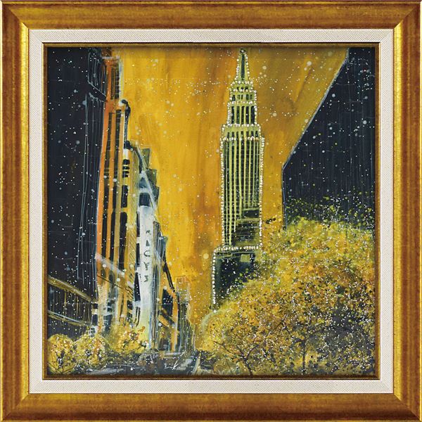 ユーパワー スーザン・ブラウン ラインストーンデコ Gel加工 アートフレーム 「エンパイア ステートビル ニューヨーク」 8,909円