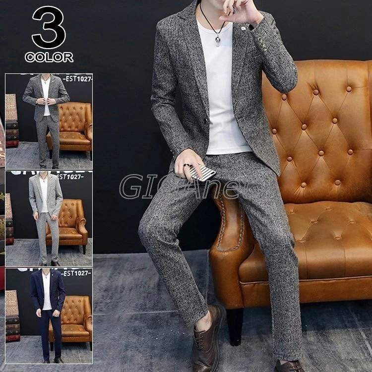 10pscグループ買い価格2ピーススーツ メンズ 礼服 結婚式 カジュアルスーツ スーツセットアップ ビジネススーツ 紳士 細