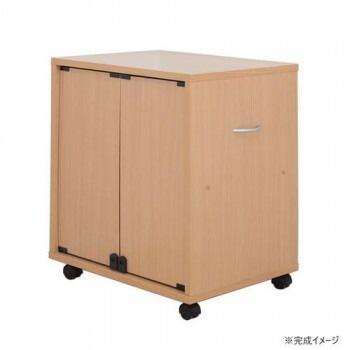 同人誌専用押し入れ収納ワゴン 両面扉タイプ ナチュラル DSW-T60N