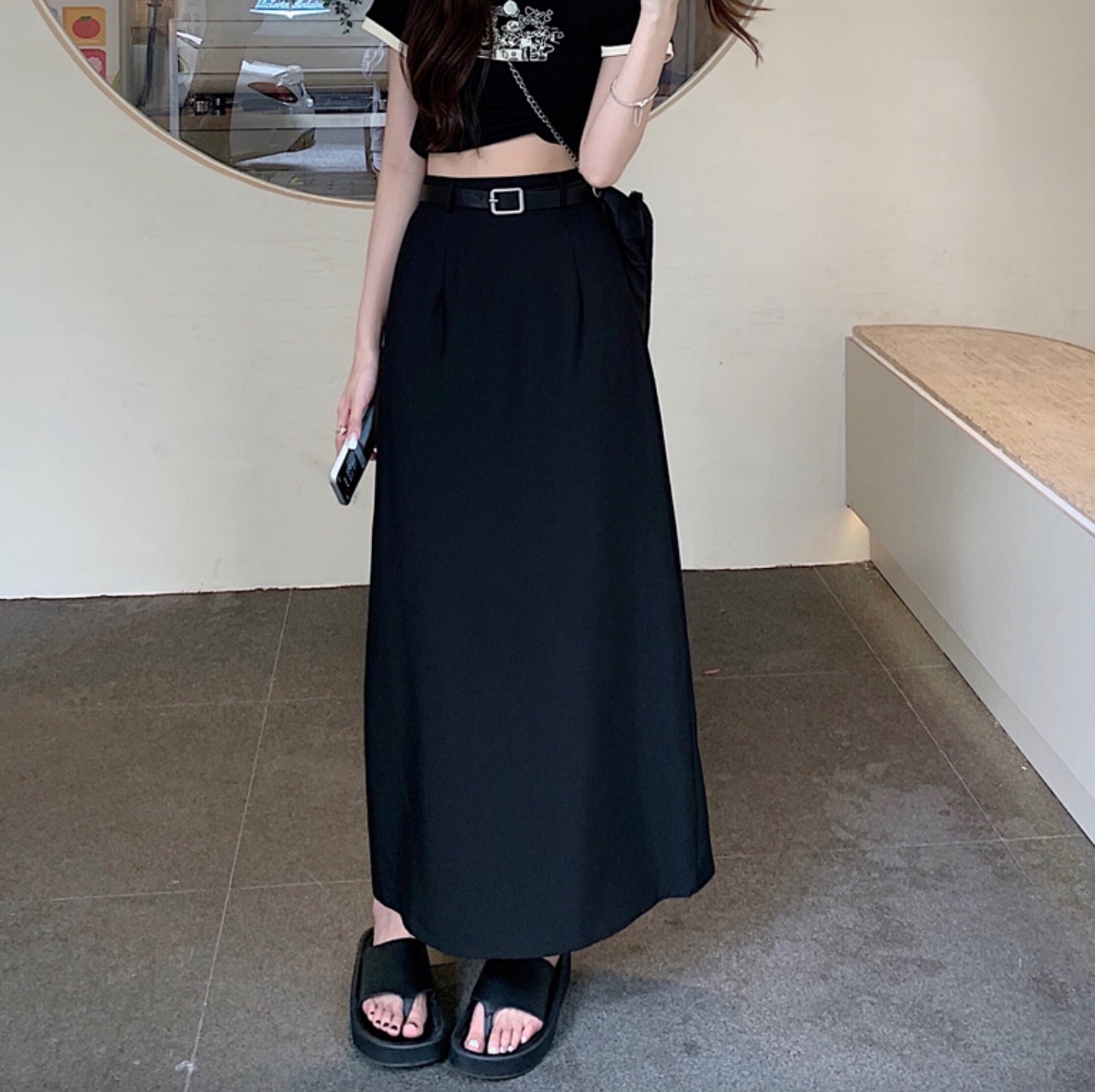 スカート デート フレアスカート ロング ハイウエスト かわいい 大人可愛い きれいめ シンプル カジュアル 大人 上品 おしゃれ お洒落 主役級 存在感 春 夏 秋 冬 オールシーズン シーズンレス