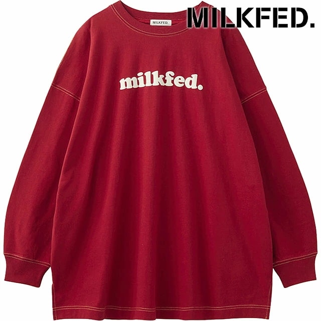 クーパーロゴ スーパービッグ ロングスリーブトップ [103253013004] レディース トップス 長袖 チュニック ミニワンピース RED 正規取扱店