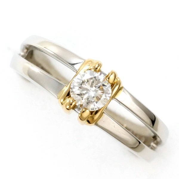 PT900 プラチナ リング 11号 ダイヤ 0.309 SI2 鑑別書 ジュエリー 中古