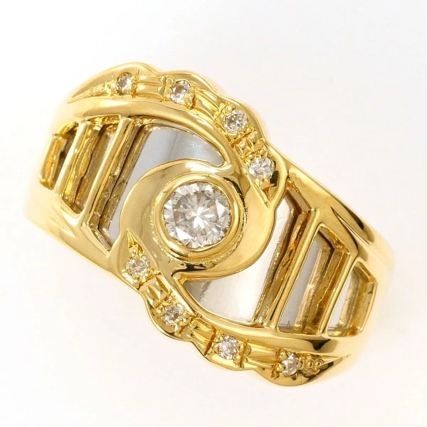 PT900 プラチナ リング 9.5号 ダイヤ 0.22 SI2 鑑別書 ジュエリー 中古