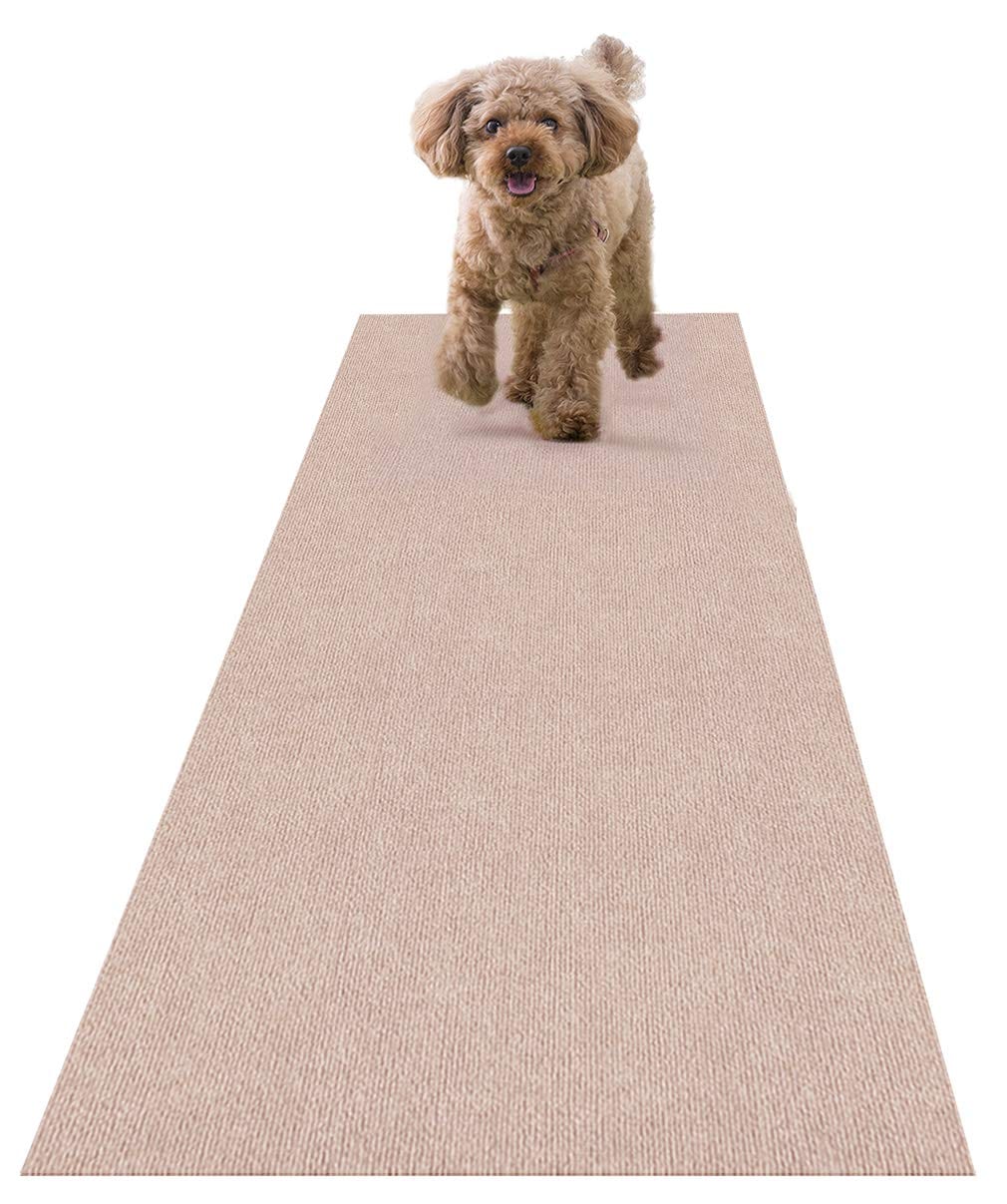 サンコー おくだけ吸着 獣医師推奨 ペット用 床保護マット 60×240cm ベージュ BE ロングマット 汚れ防止 【日本製 撥水 消臭 洗える ハサミでカット可】 KM-59