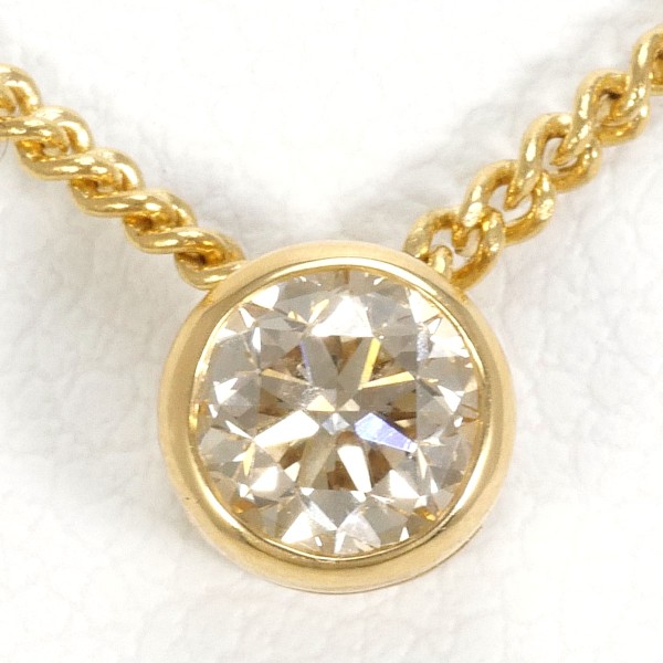 K18 18金 YG ネックレス ダイヤ 0.35 VVS2 鑑別書 ジュエリー 中古