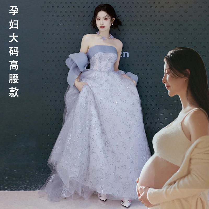 フレンチストラップレストーストドレスプラスサイズのブルーのエンゲージメントドレス成人式の誕生日パーティーの司会者用イブニングドレス