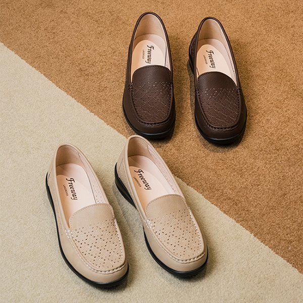 [SSG秘密特価]フリーウェイ 女性 刺繍パンチングローファー 2種 択1 RICSLC5155WFREK