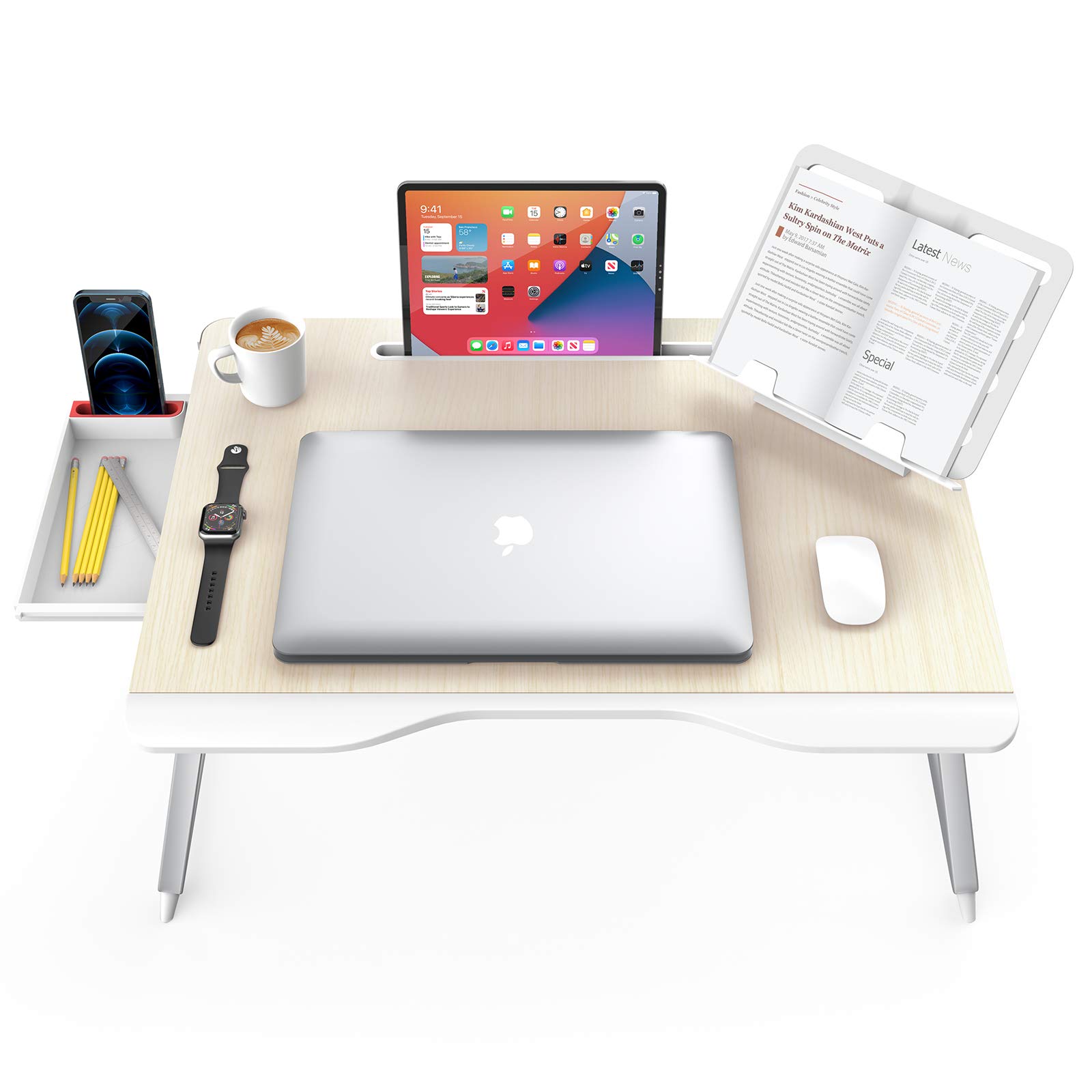 折りたたみテーブル ベッドテーブル ラップデスク ノートパソコンスタンド PCスタンド ノートパソコンデスク ミニテーブル ベッドテーブル PCパソコンテーブル ちゃぶ台 「安定性強化版」机 ローテー