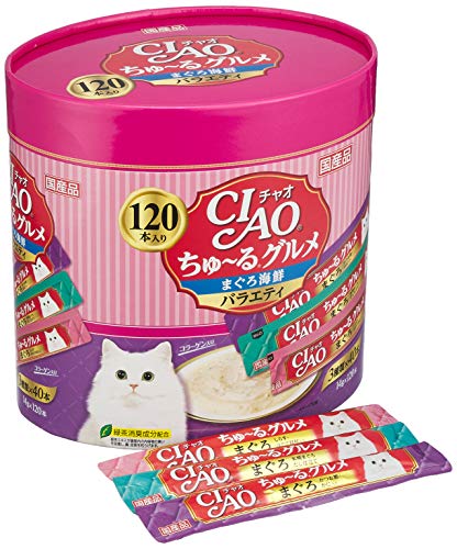 チャオ(CIAO)ちゅ～るグルメまぐろ海鮮バラエティ120本