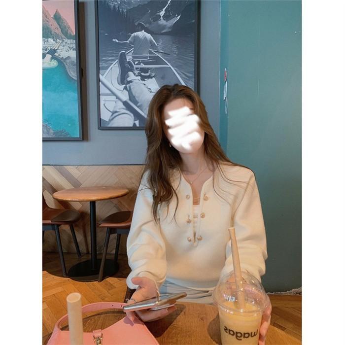 セーター レディース ニットセーター 韓国風 Vネック 長袖 セーターゴールド トップス 大人 可愛い おしゃれ 鎖付き 秋 冬 デザイン 厚手 40代