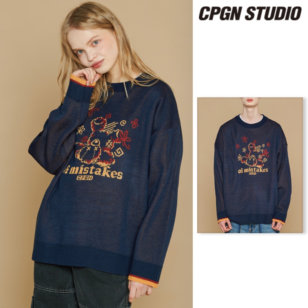 【CPGN STUDIO】 Flower Bear Graphic Sweater