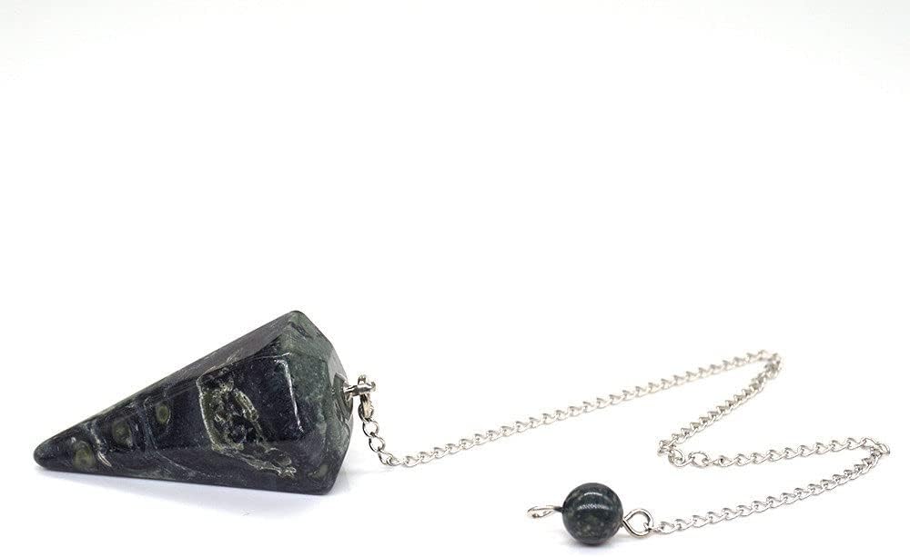 ピラミッド六角形振り子宝石石チェーンチャクラジュエリーペンダントクリスタル装飾用品カンババジャスパー