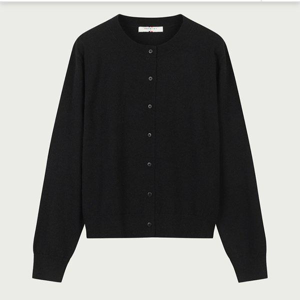 女性ソリッドラウンドネックカーディガン10560-140-203-45A-SH