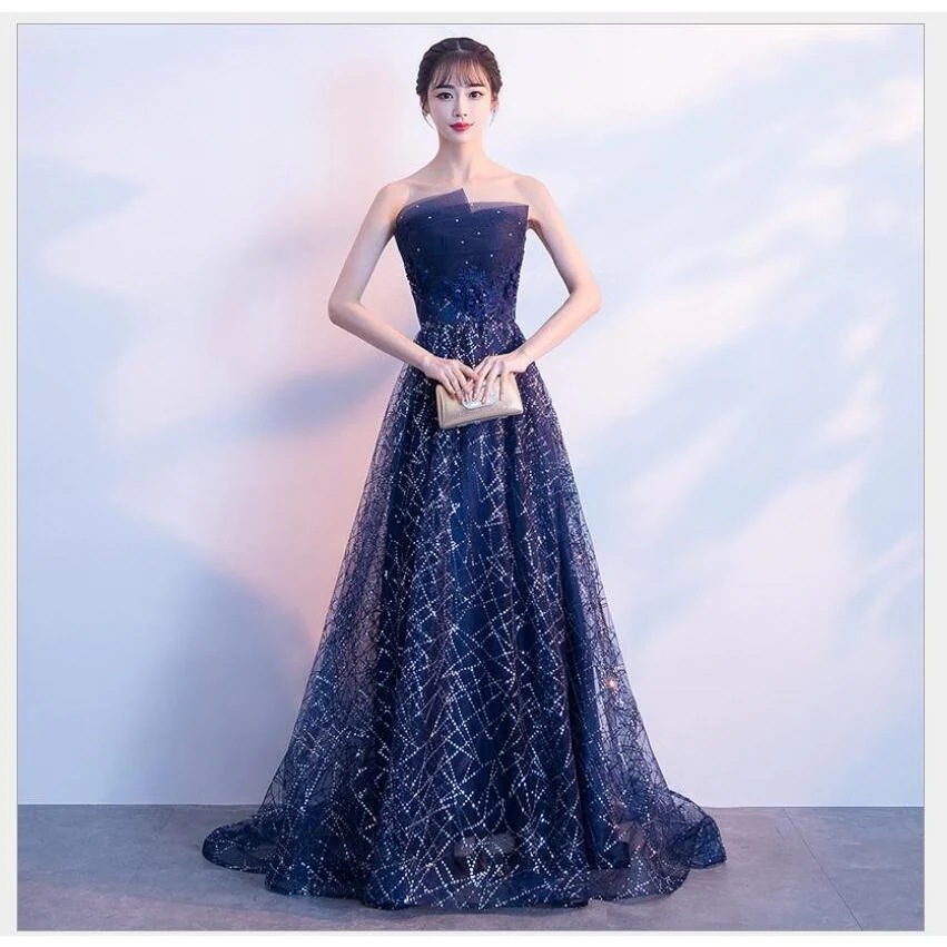 パーディードレス ロングドレス 結婚式 二次会 舞台用 披露宴 演奏会 発表会 ピアノ 大きいサイズ イベント ウエディングドレス トーレンドレス-810