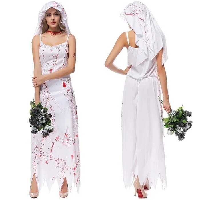 ハロウィン 衣装 レディース 大人用 ゾンビ 幽霊 花嫁 ハロウィン 仮装 舞台 ステージ コスム パーティー イベント コスプレ衣装 文化祭 学園祭 ハロウィーン コスプレ 衣装　仮