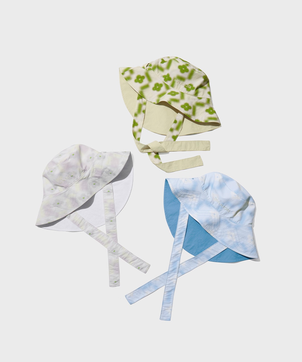 X MINJUKIM] REVERSIBLE FLARE BUCKET HAT - 3color その他 帽子