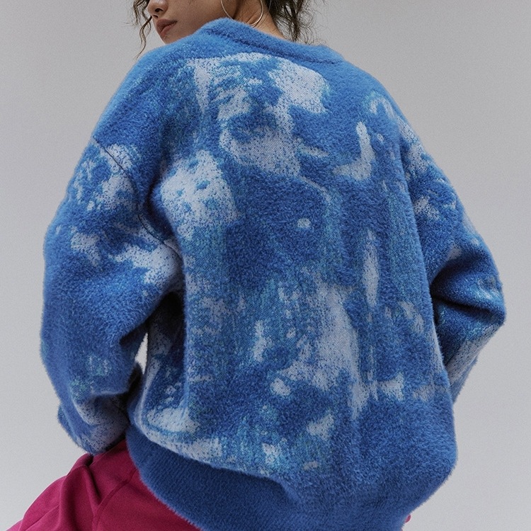 トップス セーター 長袖 クルーネック プルオーバー ミディアム丈 可愛い かわいい 大人可愛い きれいめ シンプル 上品 レトロ おしゃれ かっこいい カジュアル こなれ感 個性的 主役級 存在感