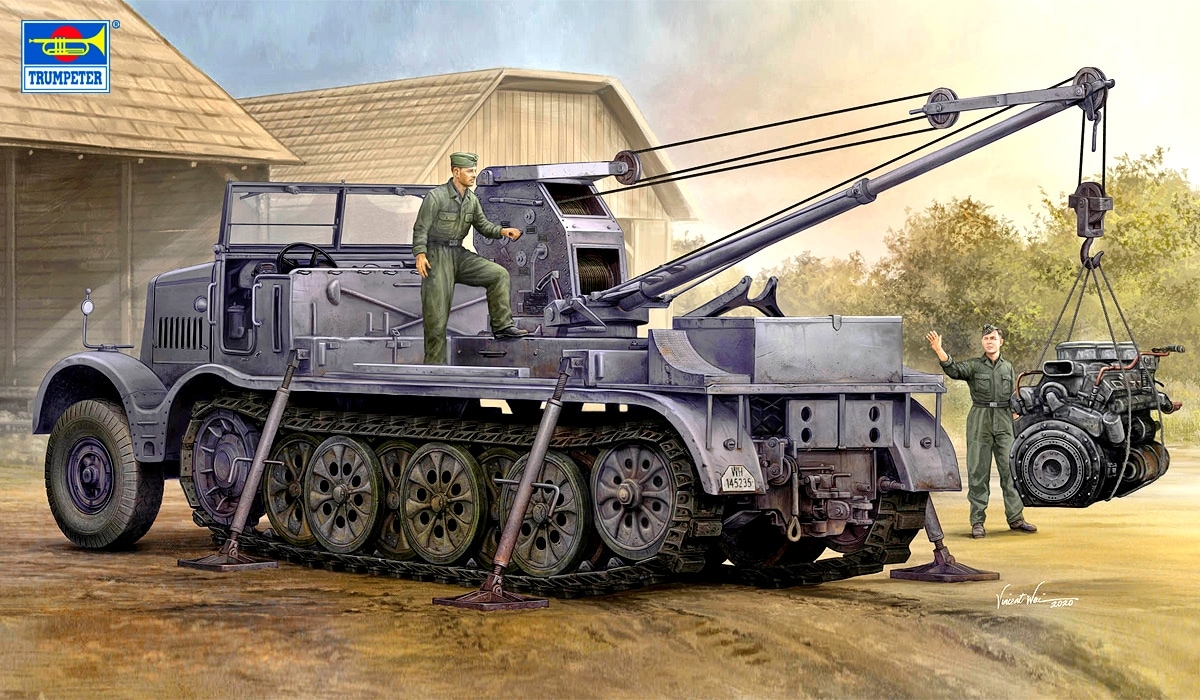 トランペッター 1/35 ドイツ軍 18tハーフトラック w/ビルシュタイン 6tクレーン【09576】 プラモデル TR 09576 ドイツグン 18tハーフトラック w/ビルシュタイン 6tクレー