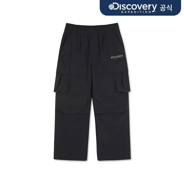 キッズ ウーブン ビッグポケット パラシュート パンツ (BLACK) _