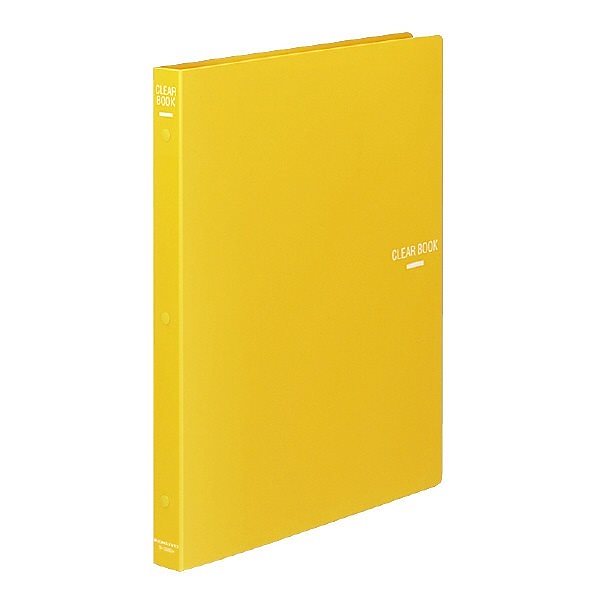 （まとめ買い）クリヤーブック A4縦 替紙式18枚ポケット30穴 黄 ラ-320Y [x3]