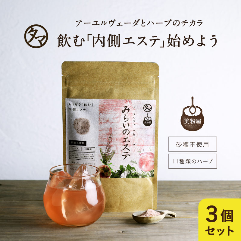 3袋セット みらいのエステ 食品屋から生まれた全く新しいカタチの飲むエステ 清めゆくカラダ流れめぐる 心と体のエステドリンクパウダー 送料無料クレンズ ジュース ダイエット