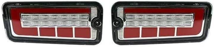 LEDテールランプ シーケンシャル ハイゼット/ピクシストラック ジャンボ S500P S500U S510P S510U ハイフラ対策 2個セット 防水(レッドクリア, 長方形)