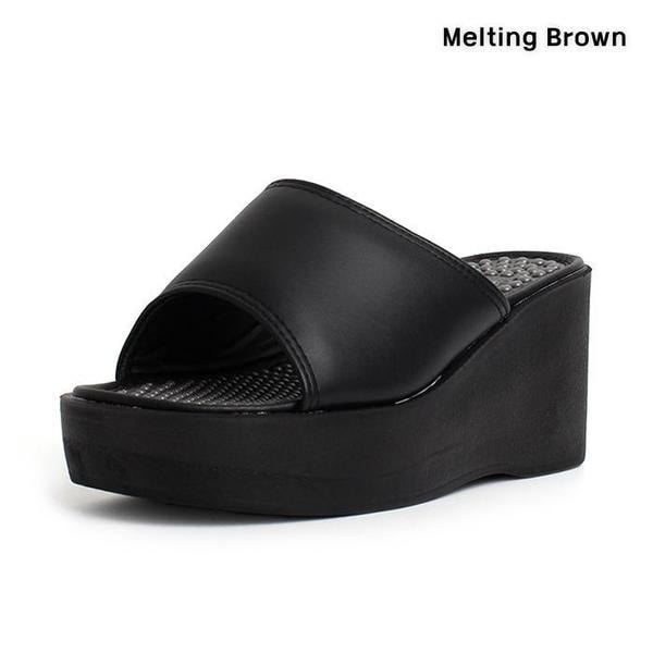 女性 デイリー 厚底 スリッパ オフィス シューズ 7cm