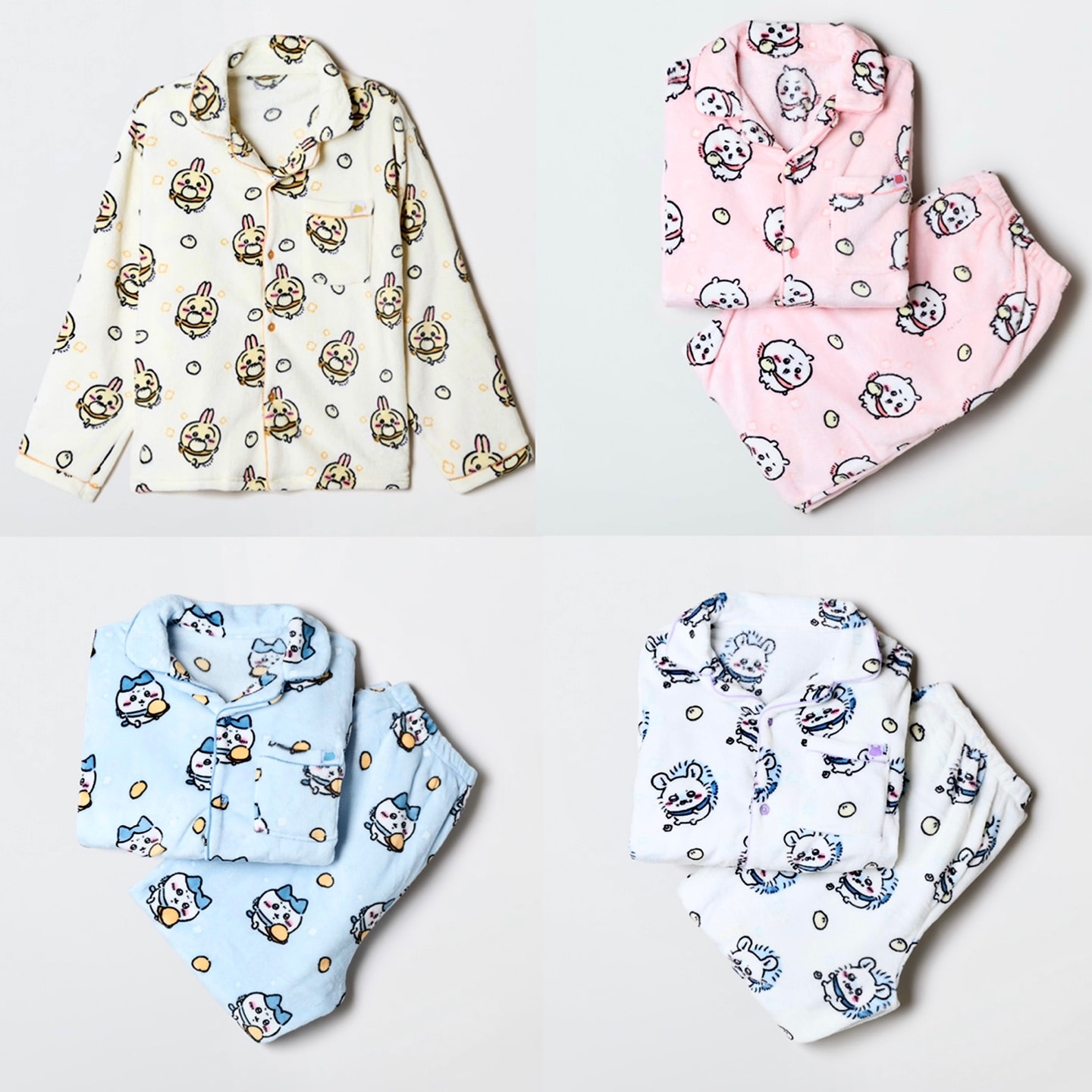 【2025冬】ちいかわ 冬用ルームウェア パジャマ もこもこ 4色（ちいかわベーグルチップス無料提供） 6,408円