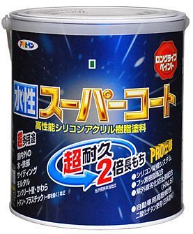 （まとめ買い）ペンキ 水性スーパーコート 水性多用途 カーキー 1.6L [x3缶セット]
